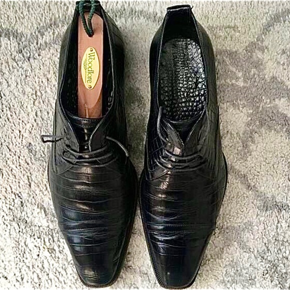 DSQUARED2 black dress shoes embossed inside & out eu41 us8.5 Retail $640